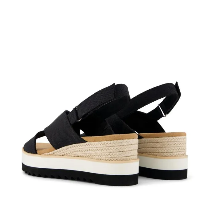 Toms Espadrilles Diana Crossover Wedge Sandal Black 8211 Women Toms Espadrilles Diana Crossover Wedge Sandal Black 8211 Women