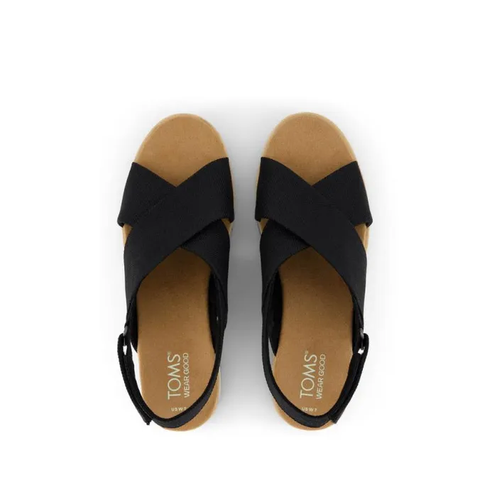 Toms Espadrilles Diana Crossover Wedge Sandal Black 8211 Women Toms Espadrilles Diana Crossover Wedge Sandal Black 8211 Women