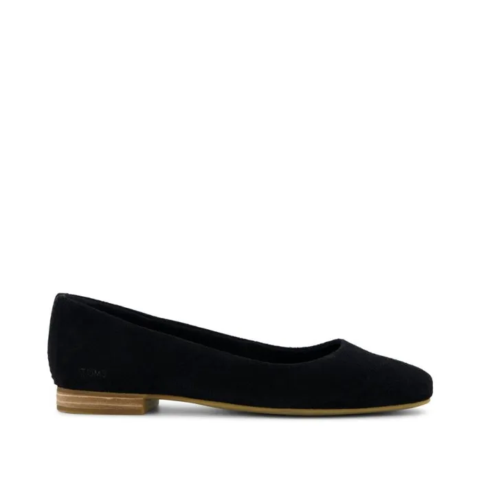 Toms Flats and Loafers Briella Flat Black Suede 8211 Women