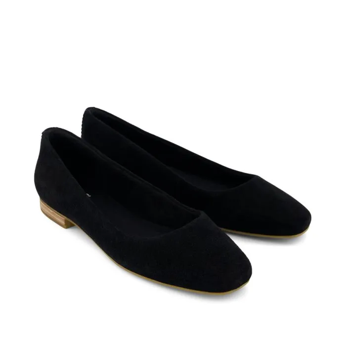 Toms Flats and Loafers Briella Flat Black Suede 8211 Women Toms Flats and Loafers Briella Flat Black Suede 8211 Women