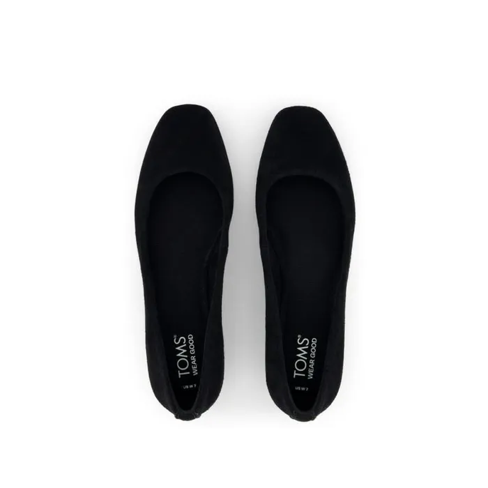 Toms Flats and Loafers Briella Flat Black Suede 8211 Women Toms Flats and Loafers Briella Flat Black Suede 8211 Women