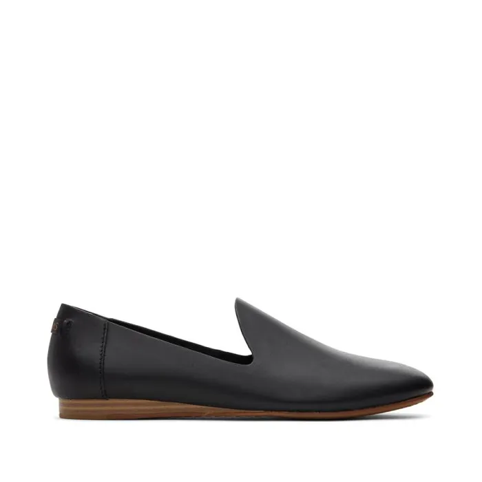 Toms Flats and Loafers Darcy Flat Black Leather 8211 Women