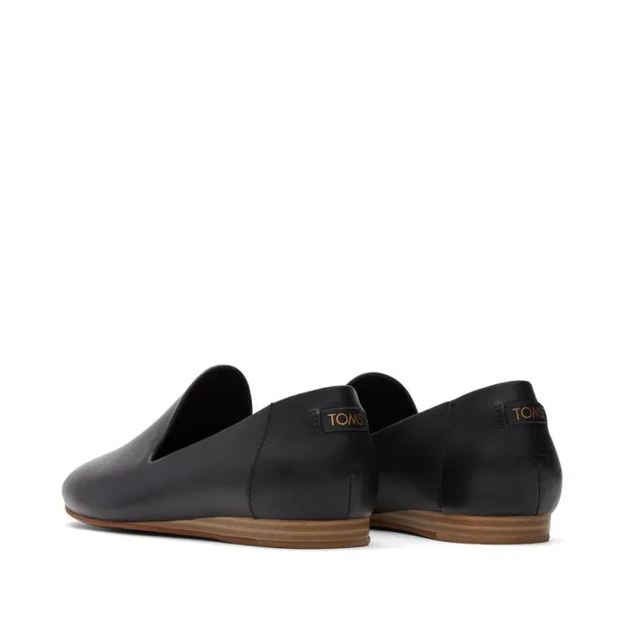 Toms Flats and Loafers Darcy Flat Black Leather 8211 Women