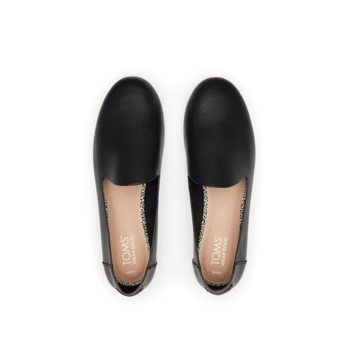 Toms Flats and Loafers Darcy Flat Black Leather 8211 Women