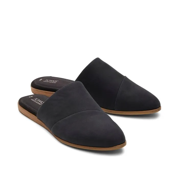 Toms Flats and Loafers Jade Flat Black Leather 8211 Women