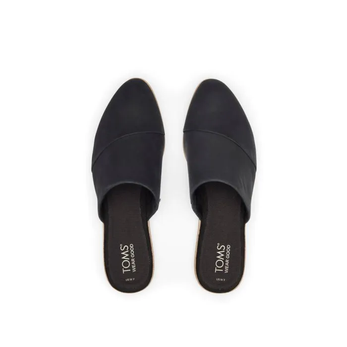 Toms Flats and Loafers Jade Flat Black Leather 8211 Women
