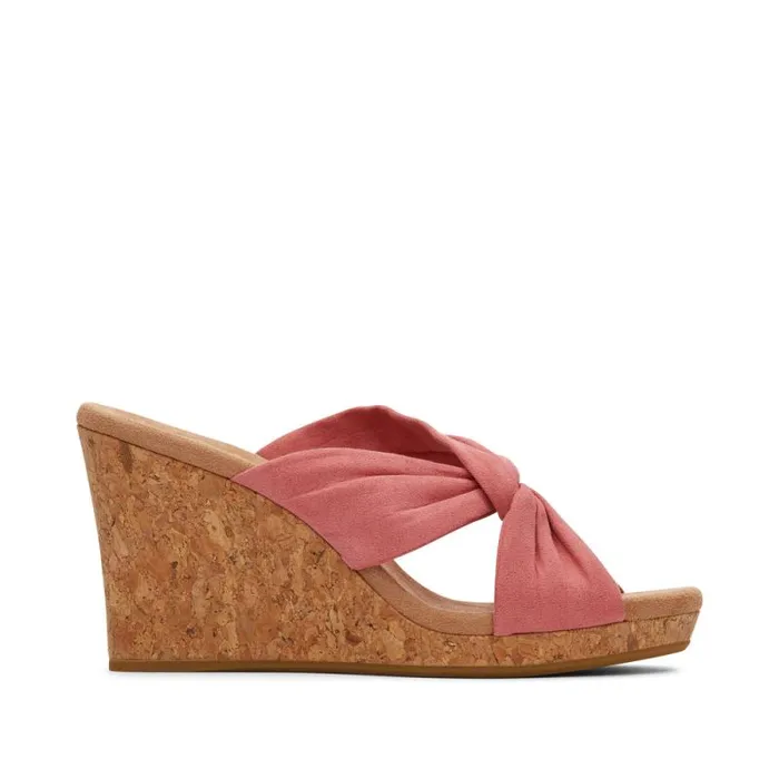 Toms Heels and Wedges Serena Cork Wedge Sandal Faded Rose Microfiber 8211 Women Toms Heels and Wedges Serena Cork Wedge Sandal Faded Rose Microfiber 8211 Women