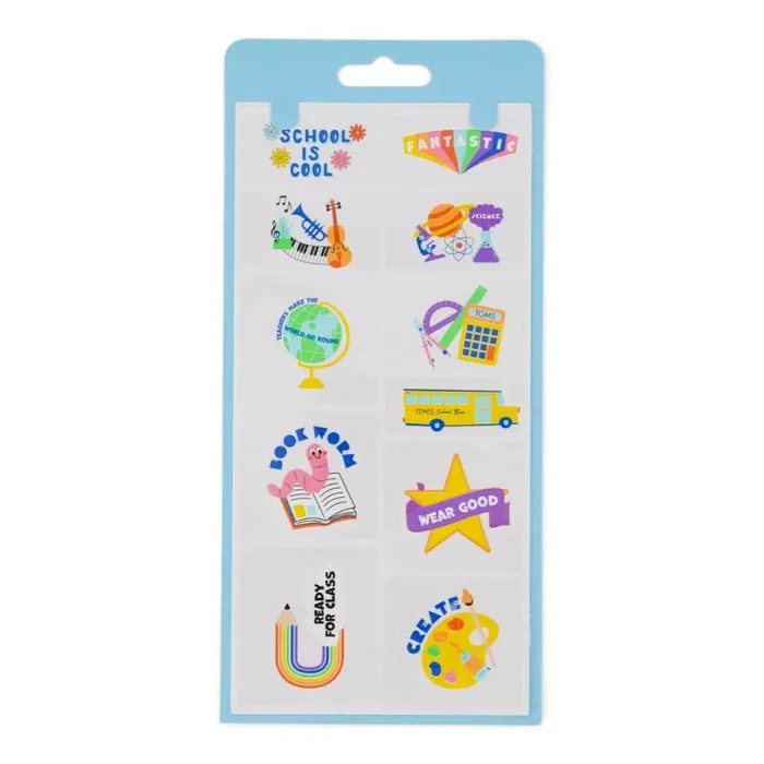 Toms Shoe Tattoos TOMS Shoe Tattoos 2 Pack Back To School Multi 8211 Gear