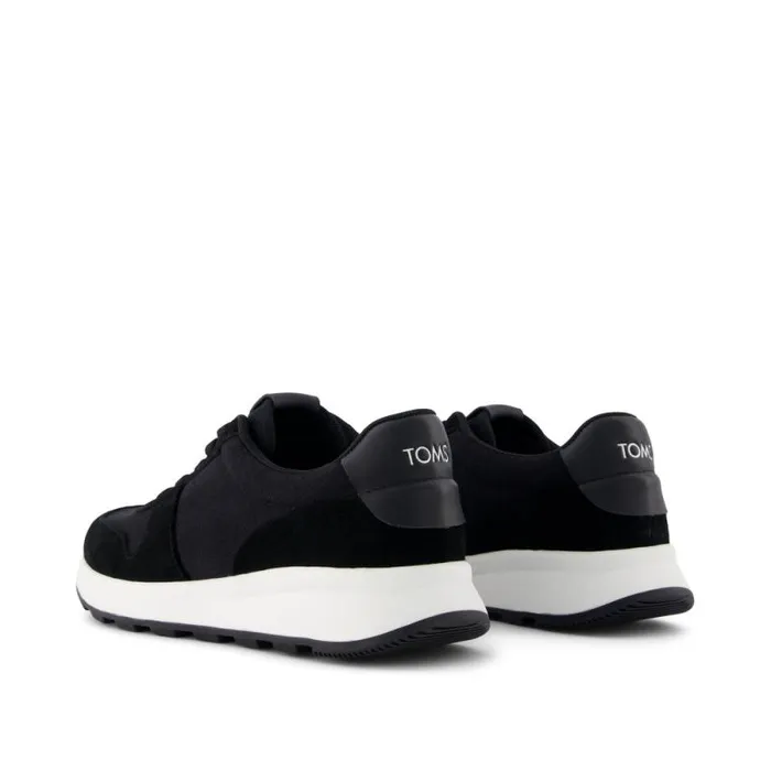 Toms Slip Ons TRVL LITE Retro Runner Sneaker Water Repellent Black Suede 8211 Men Toms Slip Ons TRVL LITE Retro Runner Sneaker Water Repellent Black Suede 8211 Men