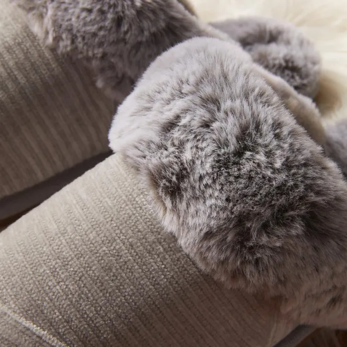 Toms Slippers Valerie Slipper Drizzle Grey Rib Knit 8211 Women Toms Slippers Valerie Slipper Drizzle Grey Rib Knit 8211 Women