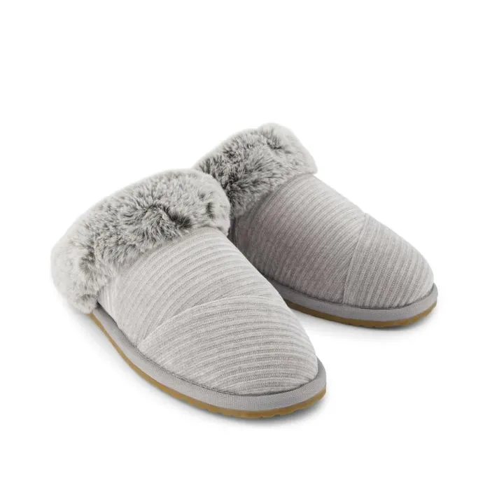 Toms Slippers Valerie Slipper Drizzle Grey Rib Knit 8211 Women Toms Slippers Valerie Slipper Drizzle Grey Rib Knit 8211 Women