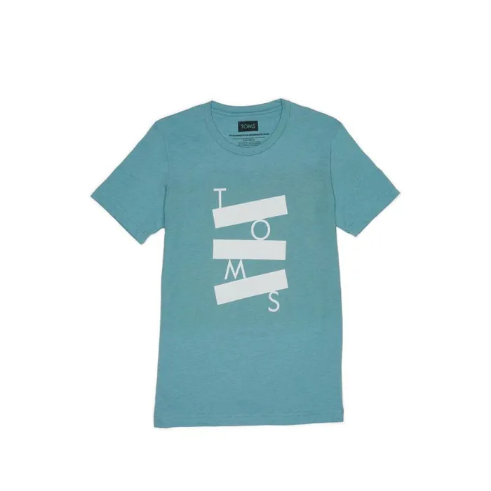 Toms Tees TOMS Logo Short Sleeve Crew Tee Blue 8211 Gear