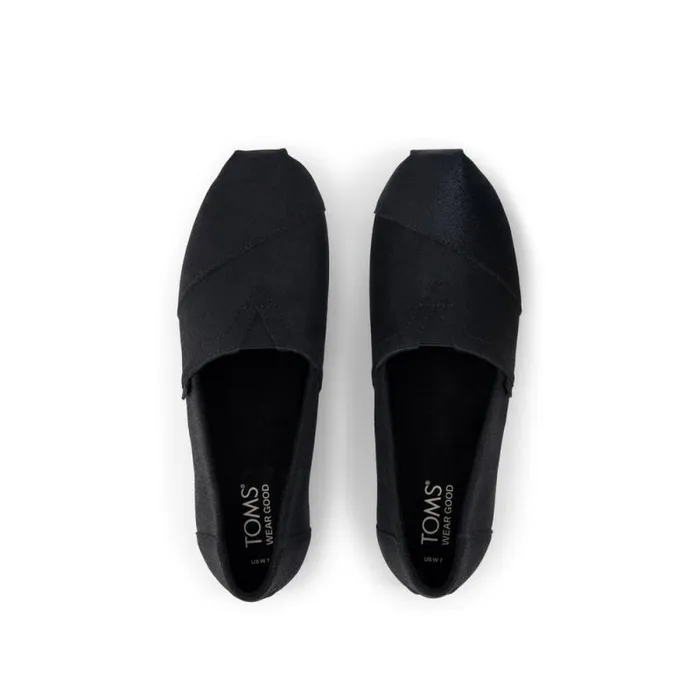 Toms TOMS Classics Alpargata Cloudbound Black Metallic Suede 8211 Women Toms TOMS Classics Alpargata Cloudbound Black Metallic Suede 8211 Women