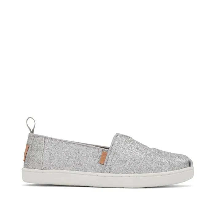 Toms TOMS Classics Alpargata Kids Shoe Silver Glimmer 8211 WomenKids