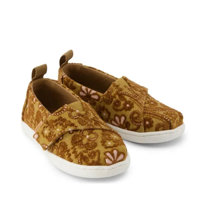 Toms TOMS Classics Alpargata Toddler Shoe Golden Honey Floral Brocade 8211 KidsWomen Toms TOMS Classics Alpargata Toddler Shoe Golden Honey Floral Brocade 8211 KidsWomen