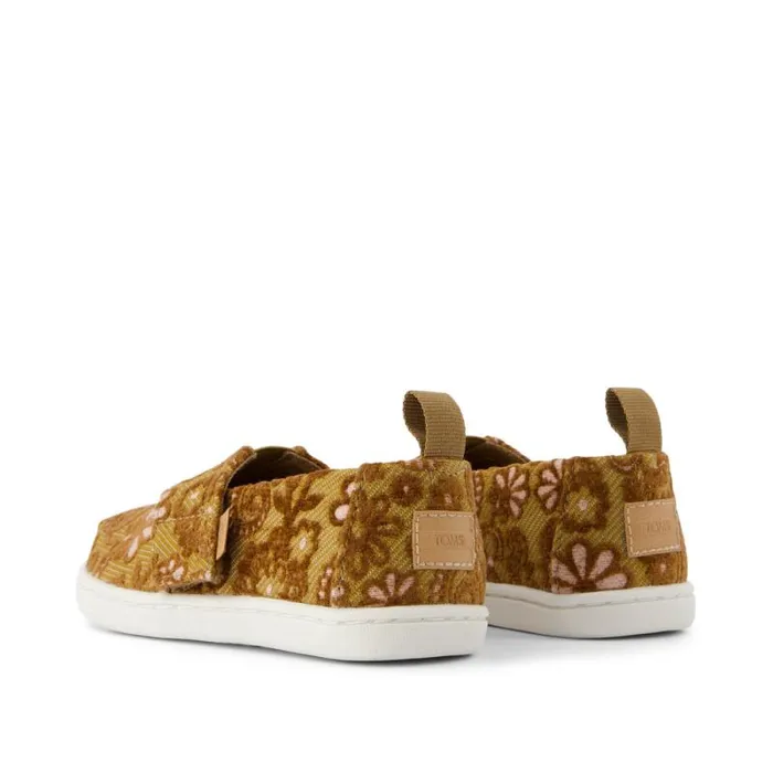 Toms TOMS Classics Alpargata Toddler Shoe Golden Honey Floral Brocade 8211 KidsWomen Toms TOMS Classics Alpargata Toddler Shoe Golden Honey Floral Brocade 8211 KidsWomen