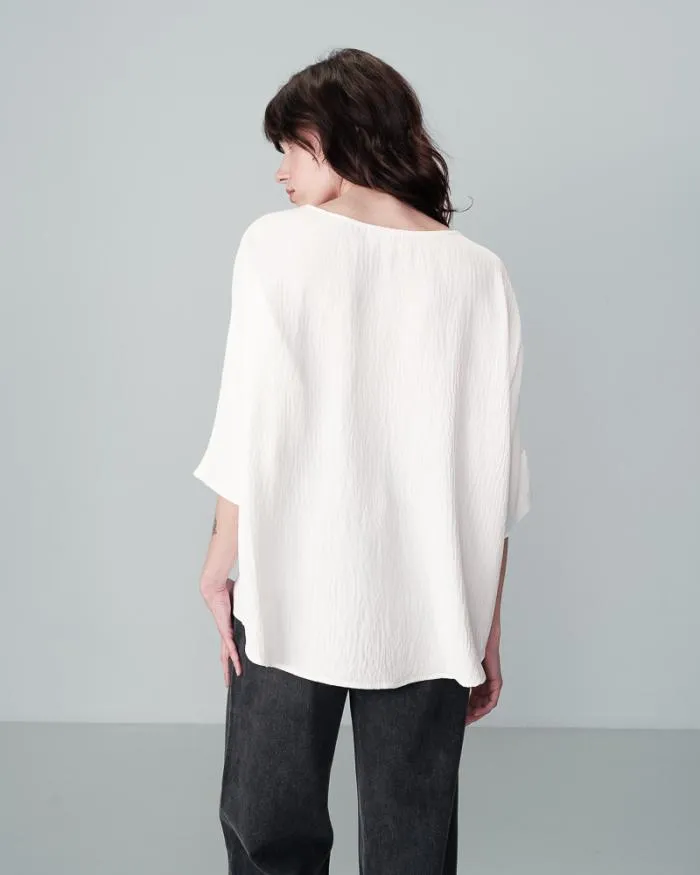 TOP ECRU NAVEL Shop Grace and Mila 34 Sleeves Tshirts