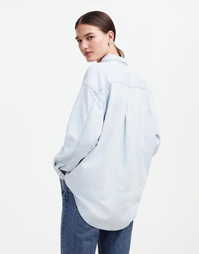 Tops and Shirts Women Madewell Alexa Chung For Madewell Oversized Denim Shirt In Dunklin Wash Dunklin Wash