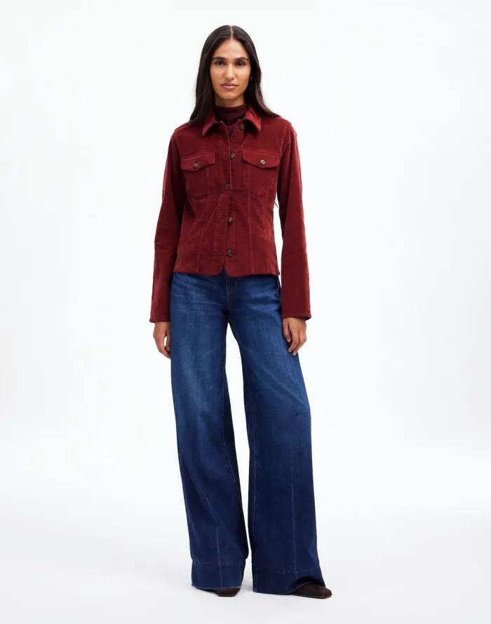 Tops and Shirts Women Madewell Shrunken ButtonFront Shirt Cabernet