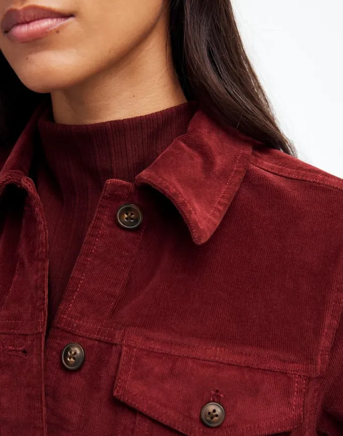 Tops and Shirts Women Madewell Shrunken ButtonFront Shirt Cabernet