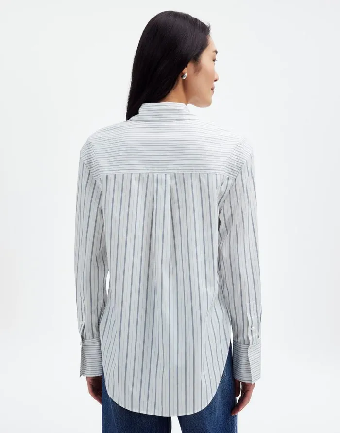 Tops and Shirts Women Madewell Tuxedo ButtonUp Shirt In Poplin Eyelet White