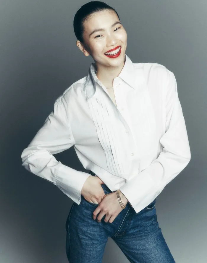 Tops and Shirts Women Madewell Tuxedo ButtonUp Shirt In Poplin Eyelet White