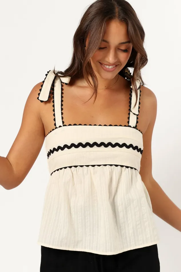 Tops Noa Top Cream Petal and Pup Women