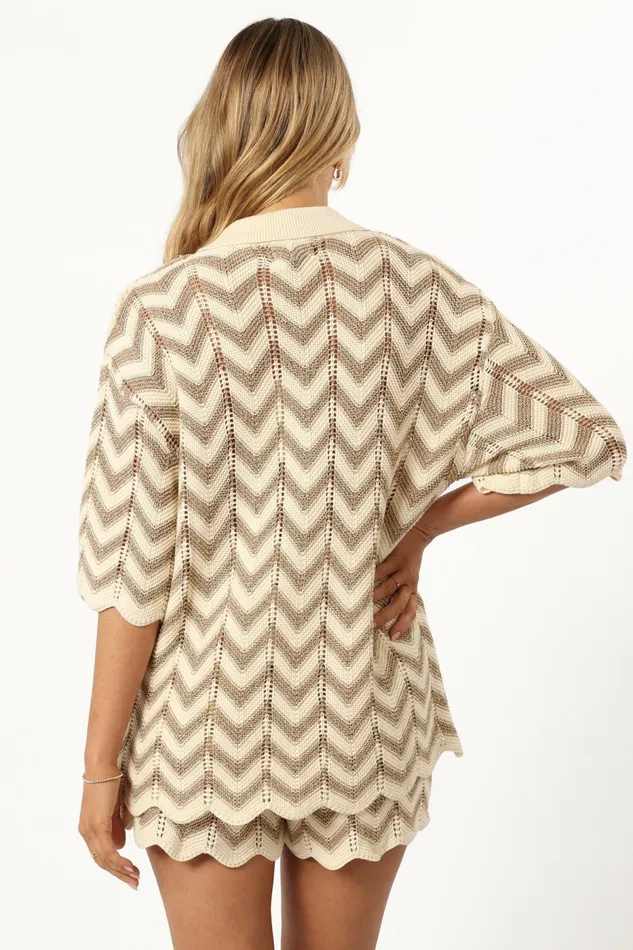 Tops Petal and Pup Women Cherie Knit Shirt Gold White