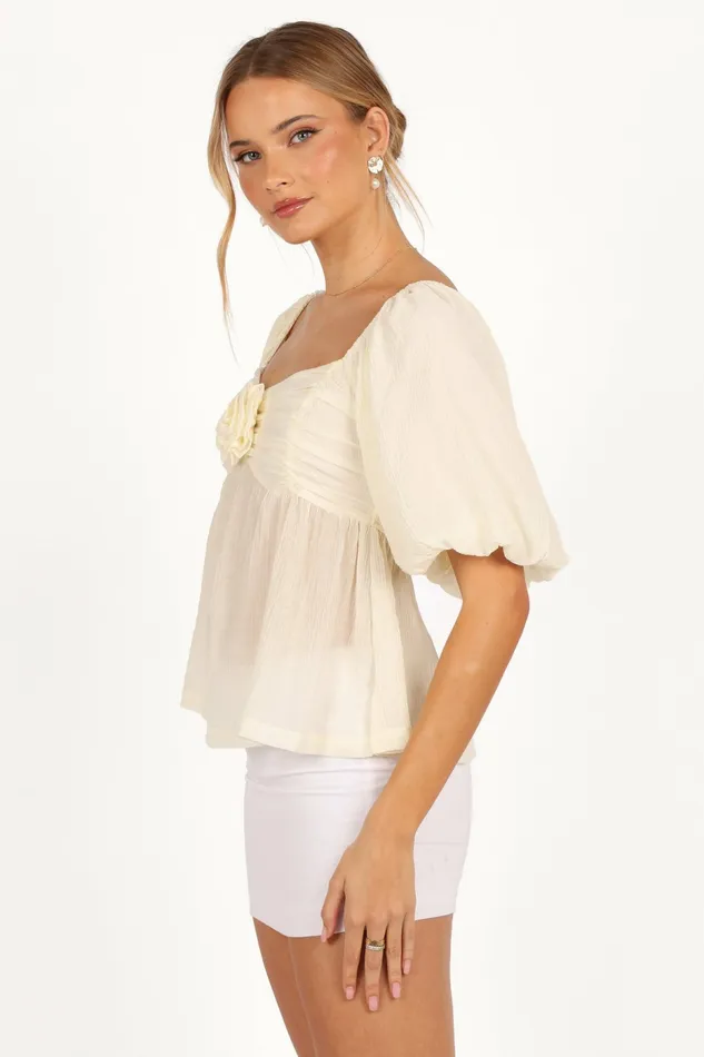 Tops Petal and Pup Women Emerson Rosette Top Ivory