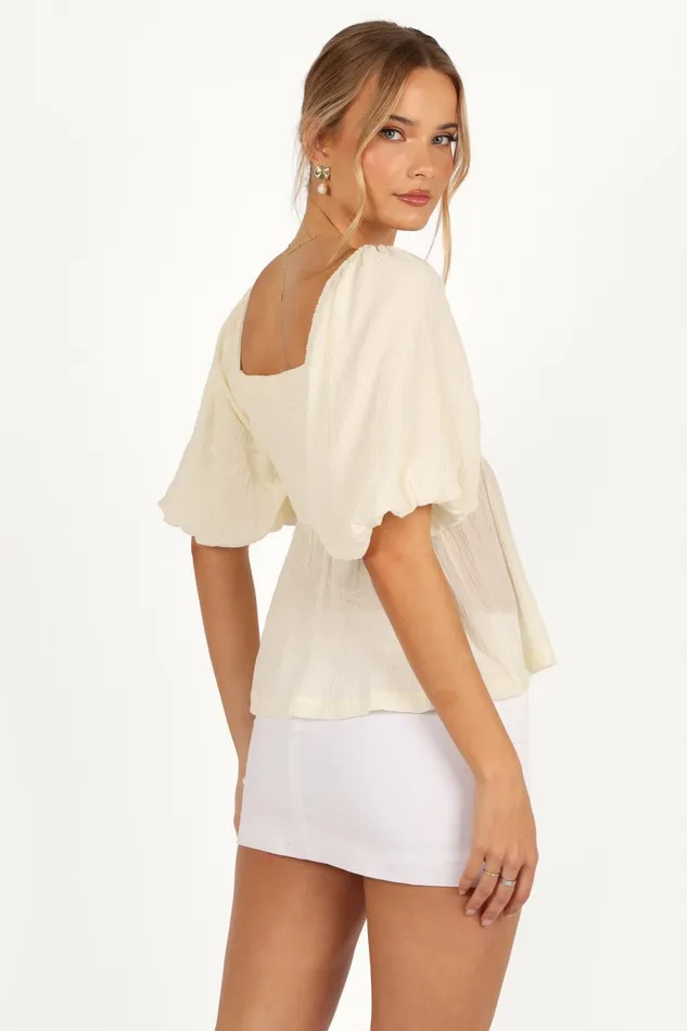 Tops Petal and Pup Women Emerson Rosette Top Ivory