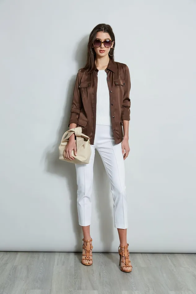 Tops Women Elie Tahari Cargo Utility Jacket SUMATRA