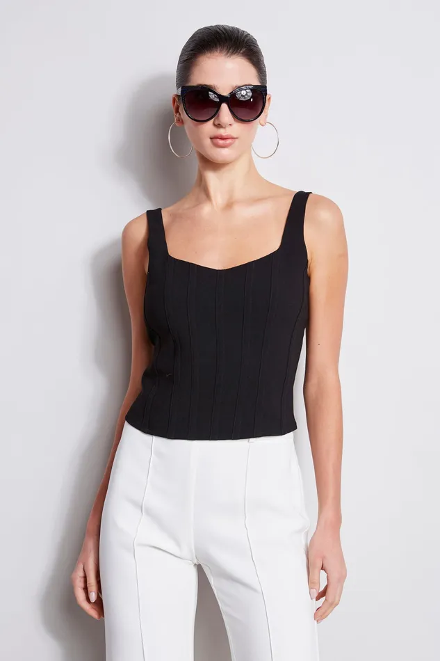 Tops Women Elie Tahari Corset Top BLACK