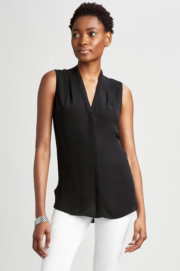 Tops Women Elie Tahari Ginny Shirt Black