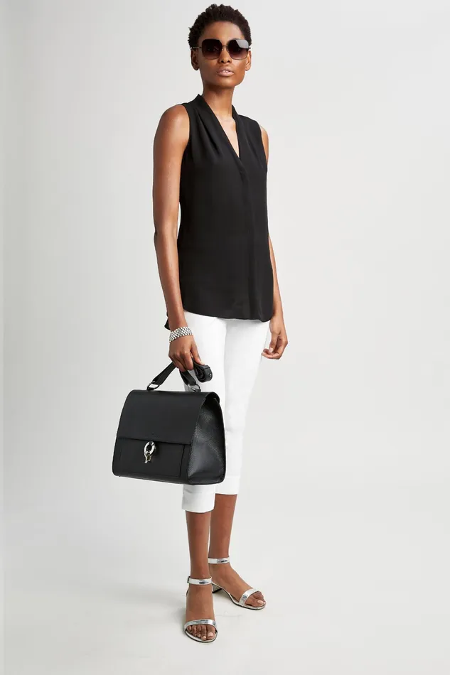 Tops Women Elie Tahari Ginny Shirt Black