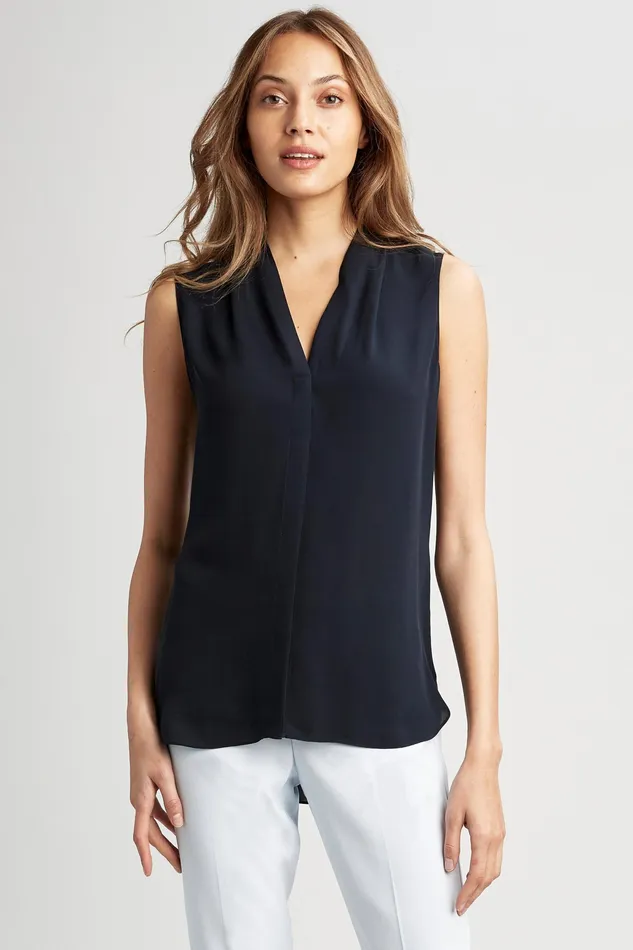 Tops Women Elie Tahari Ginny Shirt Black