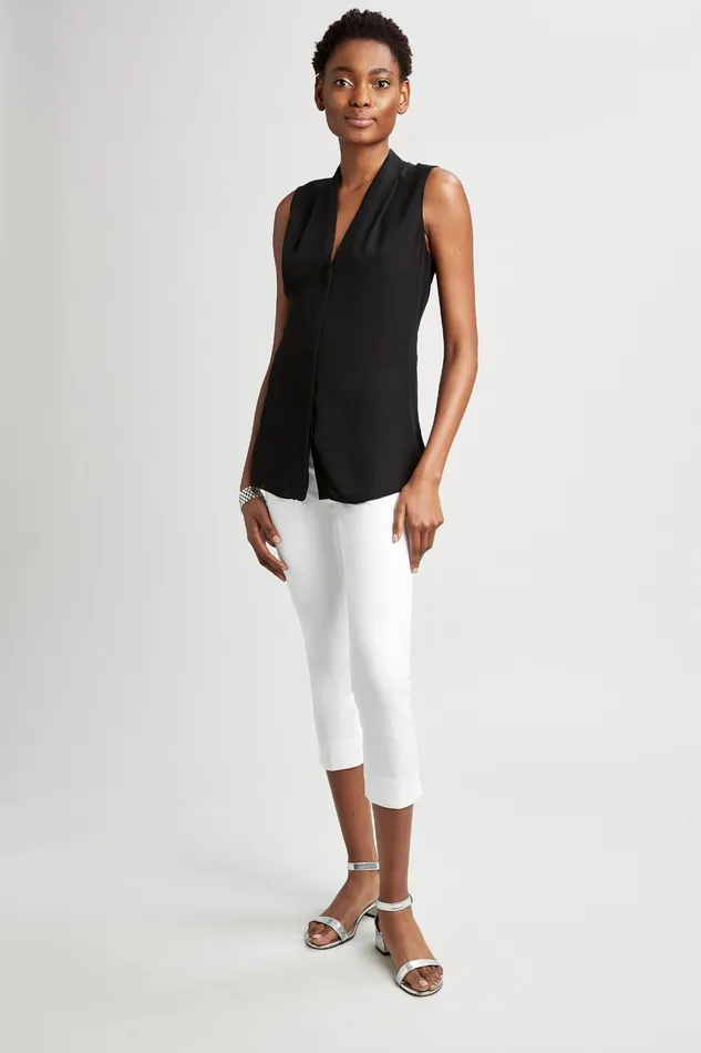 Tops Women Elie Tahari Ginny Shirt Black