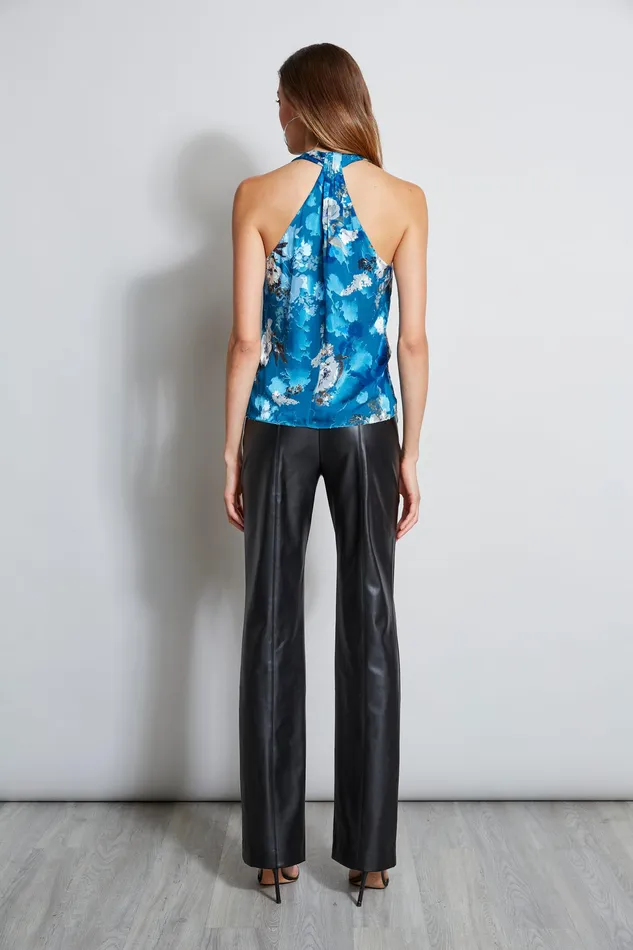 Tops Women Elie Tahari Vintage Floral Halter Top BLUE MULTI