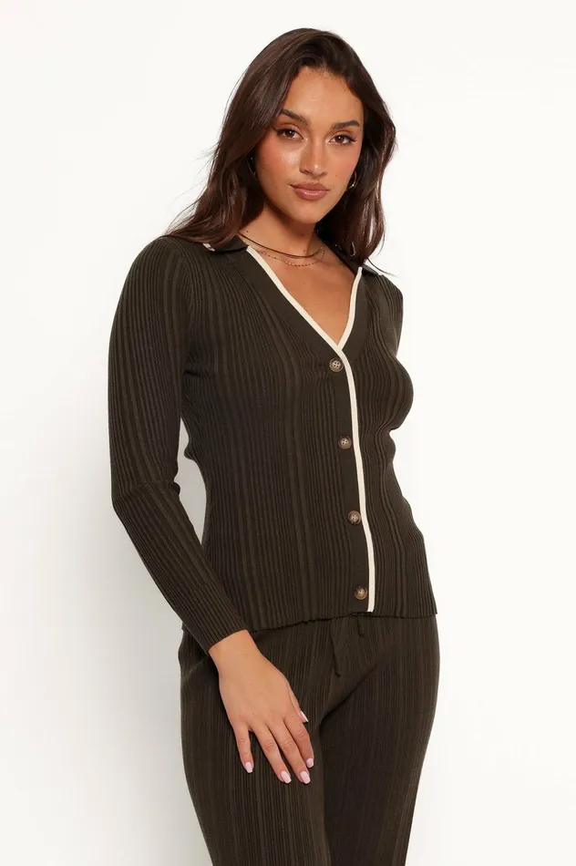Tops Women Petal and Pup Alondra Cardigan Knit Top Olive