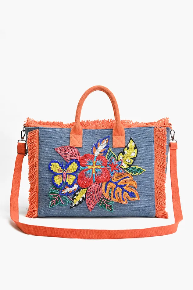 Totes Rainbow Flutterby Foliage Tote America and Beyond Women