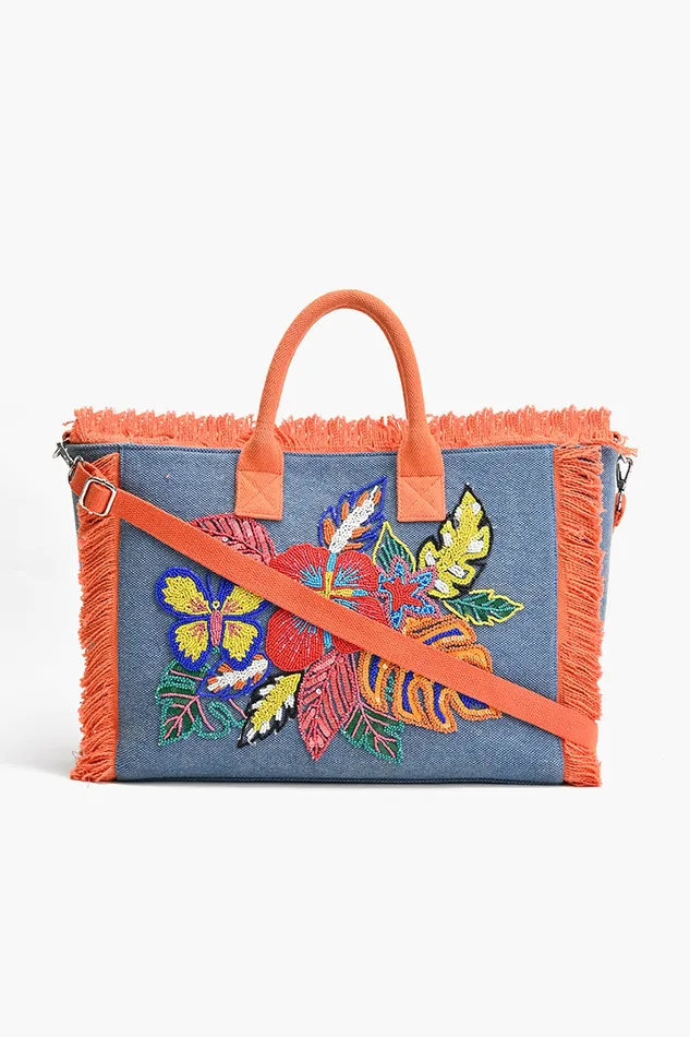 Totes Rainbow Flutterby Foliage Tote America and Beyond Women