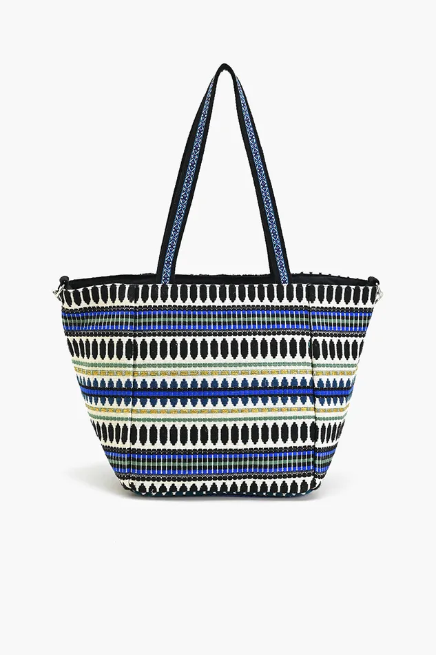 Totes Women America and Beyond Black Navy Butterfly Embellished Tote