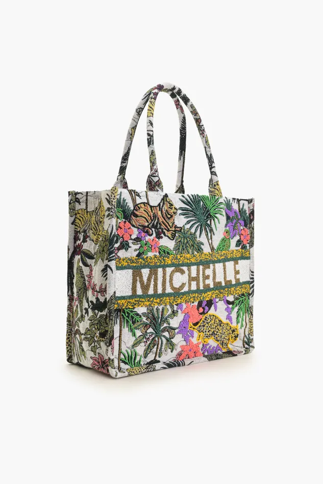 Totes Women Personalize African Safari Embellished Tote America and Beyond