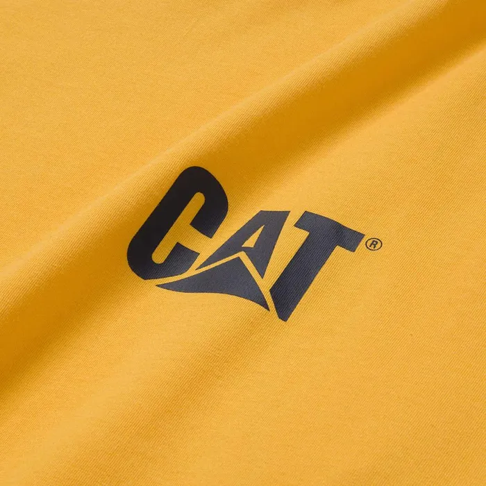 Trademark Banner Long Sleeve Tee Yellow Men Cat Footwear Tops and Outerwear
