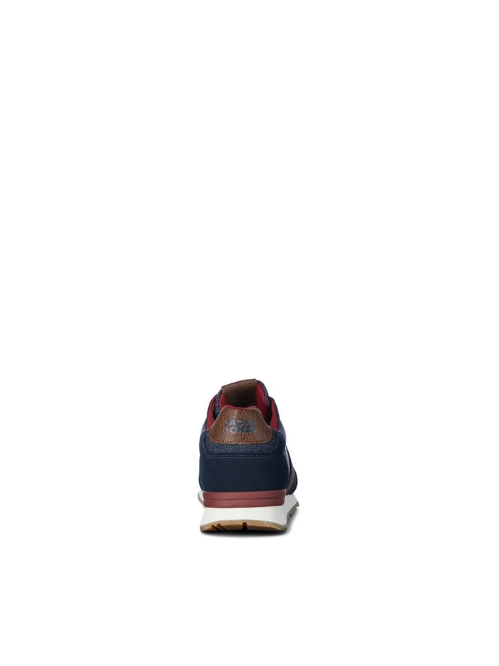 Trainers JACK and JONES Mens FAUX LEATHER SNEAKERS Blue Navy Blazer Near Me