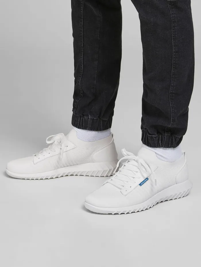 Trainers JACK and JONES Mens LOGO MESH TRAINERS White White Cheap On Sale