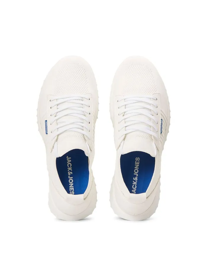 Trainers JACK and JONES Mens LOGO MESH TRAINERS White White Cheap On Sale