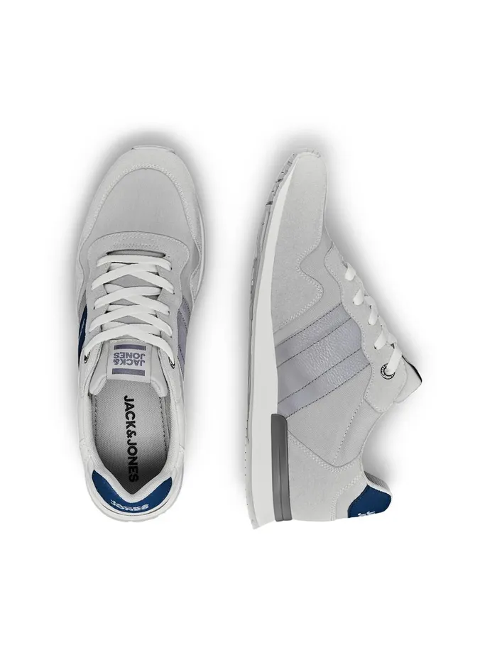 Trainers JACK and JONES Mens PU LEATHER SNEAKERS White Winter White Popular