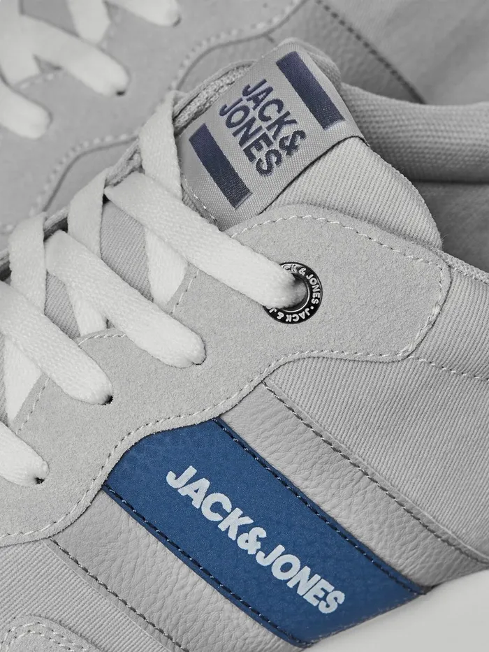 Trainers JACK and JONES Mens PU LEATHER SNEAKERS White Winter White Popular
