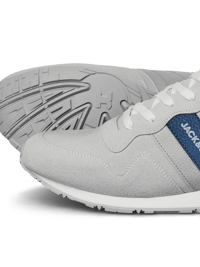 Trainers JACK and JONES Mens PU LEATHER SNEAKERS White Winter White Popular
