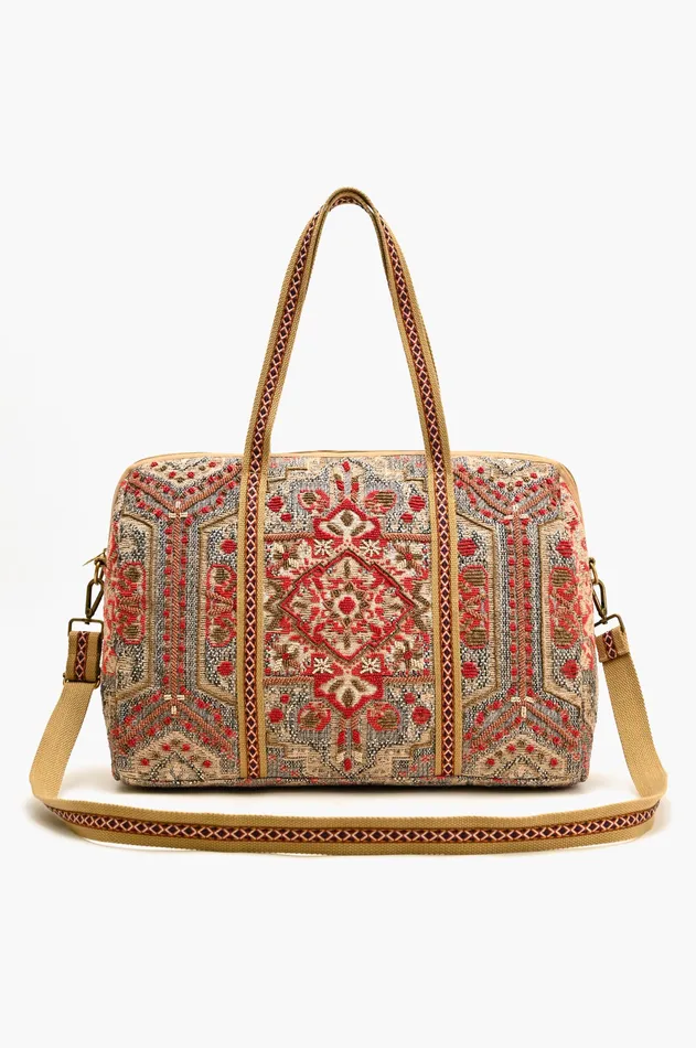 Travel and Beach Bags America and Beyond Women Royal Tapestry Duffel Bag